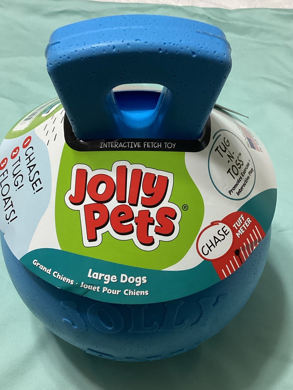 Jolly Pets Interactive Tug-n-toss Fetch Chase Ball for Large Dogs